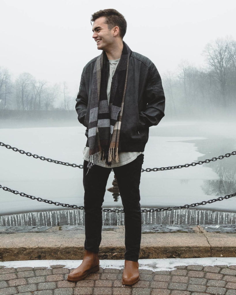 a man standing outside