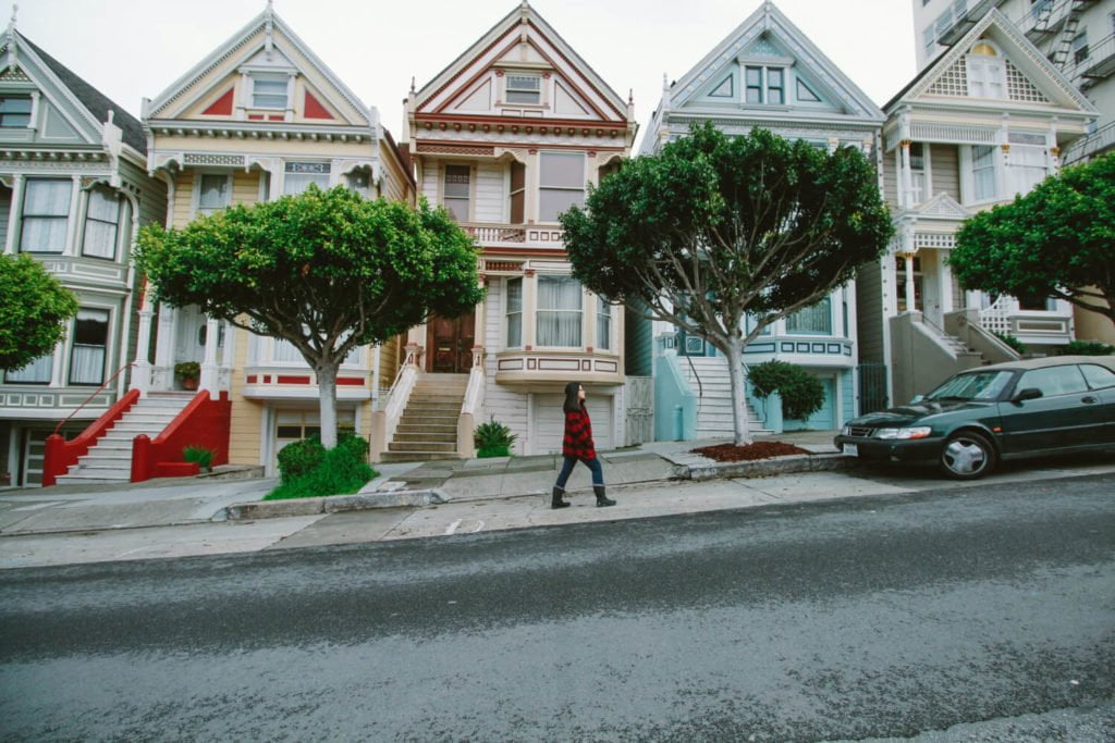 a person walking on a street